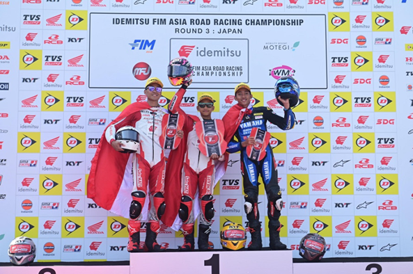 Dominasi Pebalap Astra Honda di ARRC 2024: M. Kiandra Ramadhipa dan Herjun Atna Firdaus Sabet Podium di Jepang